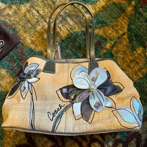 Coach Hamptons 10th Anniversary Limited Edition straw handbag